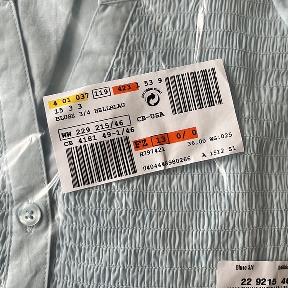 Alessa W. Collection Women’s Spitzenbluse tunic top light blue size 14 - Picture 3 of 11